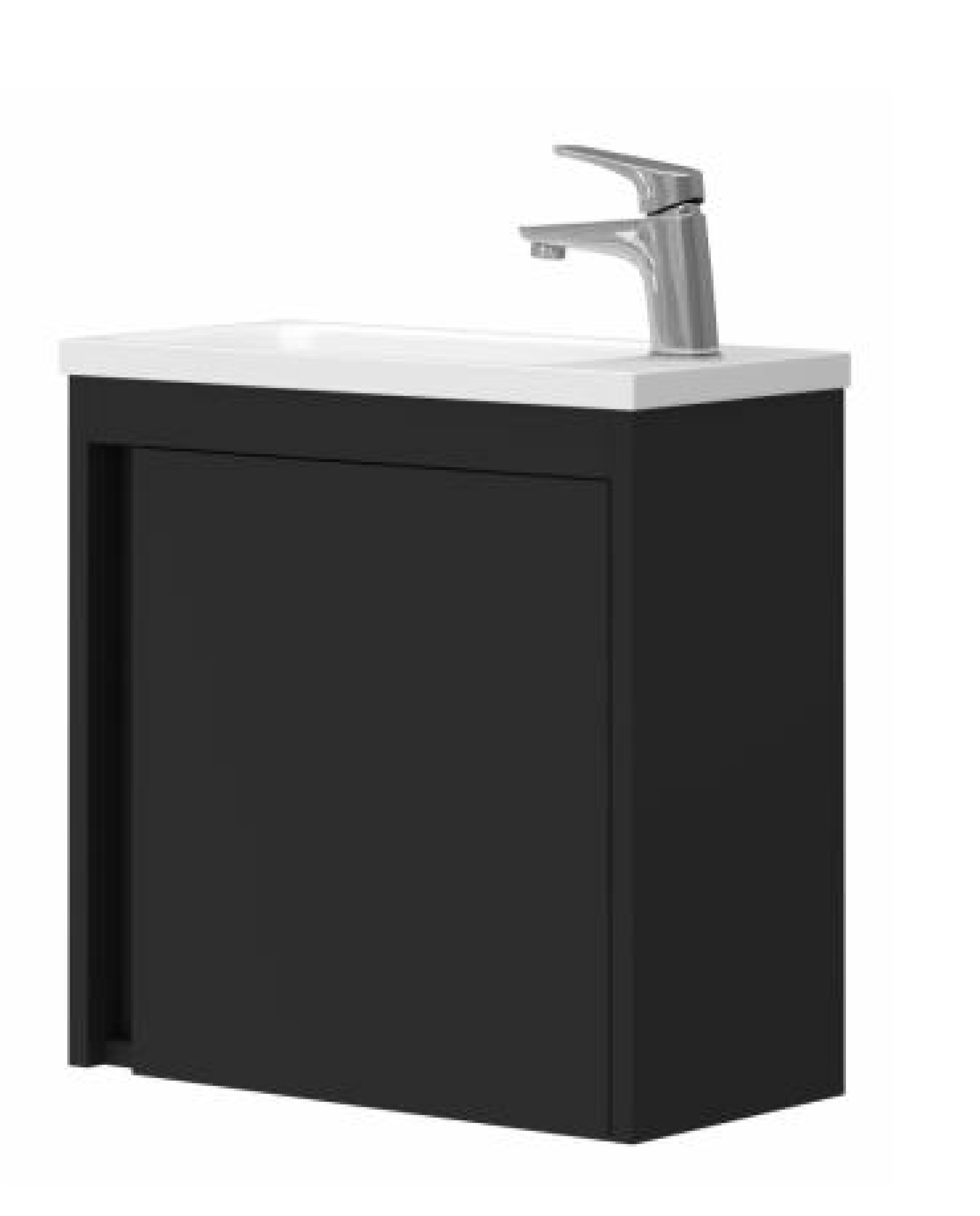 Тумба 50 Devit Small 063050B с умывальником, черный - Сантехника Devit ...